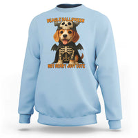 Beagle Halloween Skeleton Sweatshirt Not Scary Just Cute Dog Lover - Wonder Print Shop