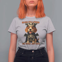 Beagle Halloween Skeleton T Shirt For Women Not Scary Just Cute Dog Lover - Wonder Print Shop