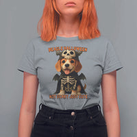 Beagle Halloween Skeleton T Shirt For Women Not Scary Just Cute Dog Lover - Wonder Print Shop