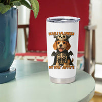 Beagle Halloween Skeleton Tumbler Cup Not Scary Just Cute Dog Lover