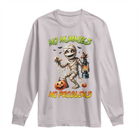 Halloween Mummy Long Sleeve Shirt Funny Mo Mummies Mo Problems - Wonder Print Shop