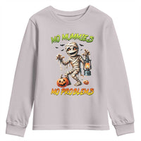 Halloween Mummy Youth Sweatshirt Funny Mo Mummies Mo Problems - Wonder Print Shop