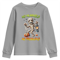 Halloween Mummy Youth Sweatshirt Funny Mo Mummies Mo Problems - Wonder Print Shop
