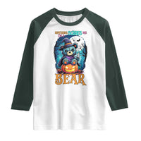 Halloween Killer Witch Teddy Bear Raglan Shirt Nothing Scares Me - Wonder Print Shop