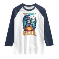 Halloween Killer Witch Teddy Bear Raglan Shirt Nothing Scares Me - Wonder Print Shop