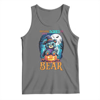 Halloween Killer Witch Teddy Bear Tank Top Nothing Scares Me - Wonder Print Shop