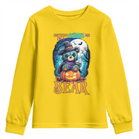 Halloween Killer Witch Teddy Bear Youth Sweatshirt Nothing Scares Me - Wonder Print Shop