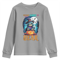 Halloween Killer Witch Teddy Bear Youth Sweatshirt Nothing Scares Me - Wonder Print Shop