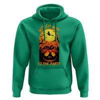 Halloween Witch Way To The Party Hoodie Black Cat Pumpkin - Wonder Print Shop