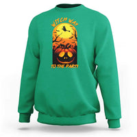 Halloween Witch Way To The Party Sweatshirt Black Cat Pumpkin - Wonder Print Shop