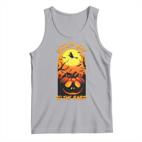Halloween Witch Way To The Party Tank Top Black Cat Pumpkin - Wonder Print Shop