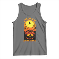 Halloween Witch Way To The Party Tank Top Black Cat Pumpkin - Wonder Print Shop