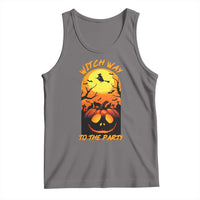 Halloween Witch Way To The Party Tank Top Black Cat Pumpkin - Wonder Print Shop