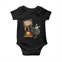 Halloween Trick Or Treat Black Cat Skeleton Baby Onesie - Wonder Print Shop