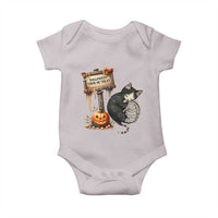 Halloween Trick Or Treat Black Cat Skeleton Baby Onesie - Wonder Print Shop