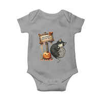 Halloween Trick Or Treat Black Cat Skeleton Baby Onesie - Wonder Print Shop