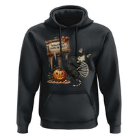 Halloween Trick Or Treat Black Cat Skeleton Hoodie - Wonder Print Shop