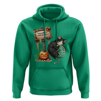 Halloween Trick Or Treat Black Cat Skeleton Hoodie - Wonder Print Shop