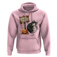 Halloween Trick Or Treat Black Cat Skeleton Hoodie - Wonder Print Shop