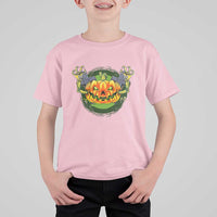 Funny Halloween Pumpkin Ghoul T Shirt For Kid Scary Zombie Hands - Wonder Print Shop