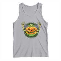 Funny Halloween Pumpkin Ghoul Tank Top Scary Zombie Hands - Wonder Print Shop