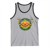Funny Halloween Pumpkin Ghoul Tank Top Scary Zombie Hands - Wonder Print Shop