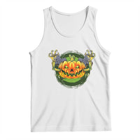Funny Halloween Pumpkin Ghoul Tank Top Scary Zombie Hands - Wonder Print Shop