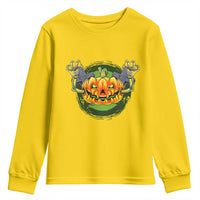 Funny Halloween Pumpkin Ghoul Youth Sweatshirt Scary Zombie Hands - Wonder Print Shop
