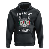 Mexican Cat Hoodie I Do What I Want Mexico Flag Sunglasses Funny - Wonder Print Shop