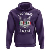 Mexican Cat Hoodie I Do What I Want Mexico Flag Sunglasses Funny - Wonder Print Shop
