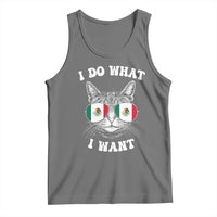 Mexican Cat Tank Top I Do What I Want Mexico Flag Sunglasses Funny - Wonder Print Shop