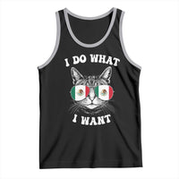 Mexican Cat Tank Top I Do What I Want Mexico Flag Sunglasses Funny - Wonder Print Shop