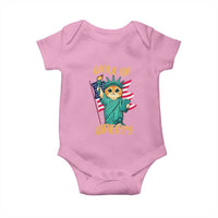 Cat Statue Of Liberty Baby Onesie Patriotic American Flag - Wonder Print Shop