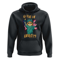 Cat Statue Of Liberty Hoodie Patriotic American Flag - Wonder Print Shop