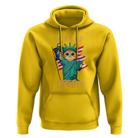 Cat Statue Of Liberty Hoodie Patriotic American Flag - Wonder Print Shop