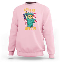 Cat Statue Of Liberty Sweatshirt Patriotic American Flag - Wonder Print Shop