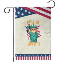 Cat Statue Of Liberty Garden Flag Patriotic American Flag