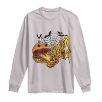 Halloween Burger Monster Long Sleeve Shirt Scary Foodies - Wonder Print Shop