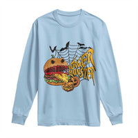 Halloween Burger Monster Long Sleeve Shirt Scary Foodies - Wonder Print Shop