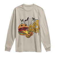 Halloween Burger Monster Long Sleeve Shirt Scary Foodies - Wonder Print Shop