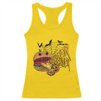 Halloween Burger Monster Racerback Tank Top Scary Foodies - Wonder Print Shop