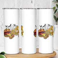 Halloween Burger Monster Skinny Tumbler Scary Foodies