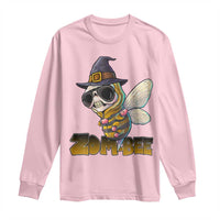 Halloween Zombie Bee Long Sleeve Shirt Zombee Funny Dabbing - Wonder Print Shop