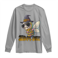 Halloween Zombie Bee Long Sleeve Shirt Zombee Funny Dabbing - Wonder Print Shop