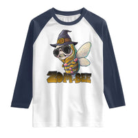 Halloween Zombie Bee Raglan Shirt Zombee Funny Dabbing - Wonder Print Shop