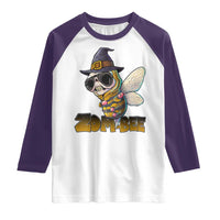 Halloween Zombie Bee Raglan Shirt Zombee Funny Dabbing - Wonder Print Shop