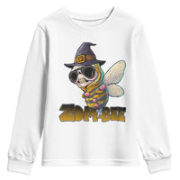 Halloween Zombie Bee Youth Sweatshirt Zombee Funny Dabbing - Wonder Print Shop