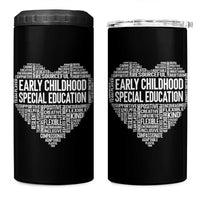 Early Childhood Special Education Teacher 4 in 1 Can Cooler Tumbler Caring Compassionate Kindness