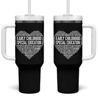 Early Childhood Special Education Teacher Tumbler With Handle Caring Compassionate Kindness