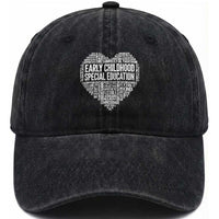 Early Childhood Special Education Teacher Washed Cotton Baseball Cap Caring Compassionate Kindness
